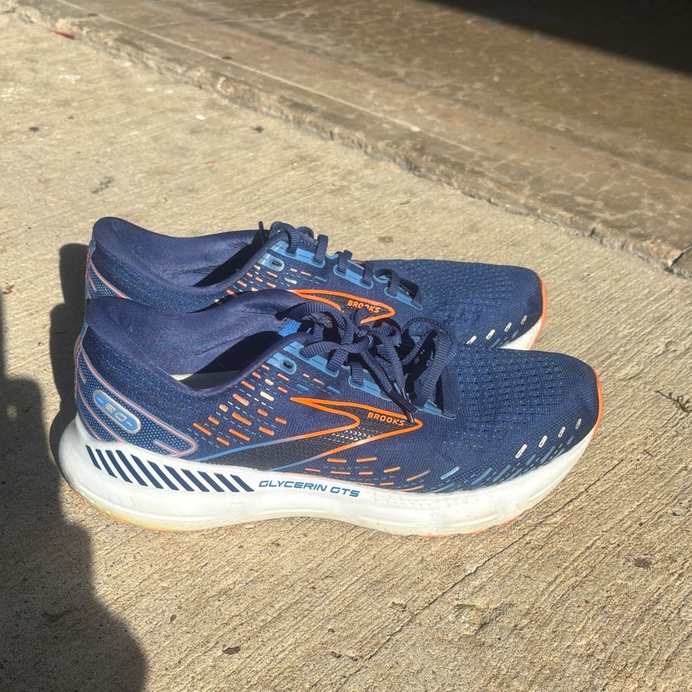 Brooks Men's Navy and Orange Athletic Shoes